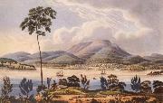 Lycett, Joseph Distant View of Hobart Town,Van Diemen-s Land,from Blufhead USA oil painting artist